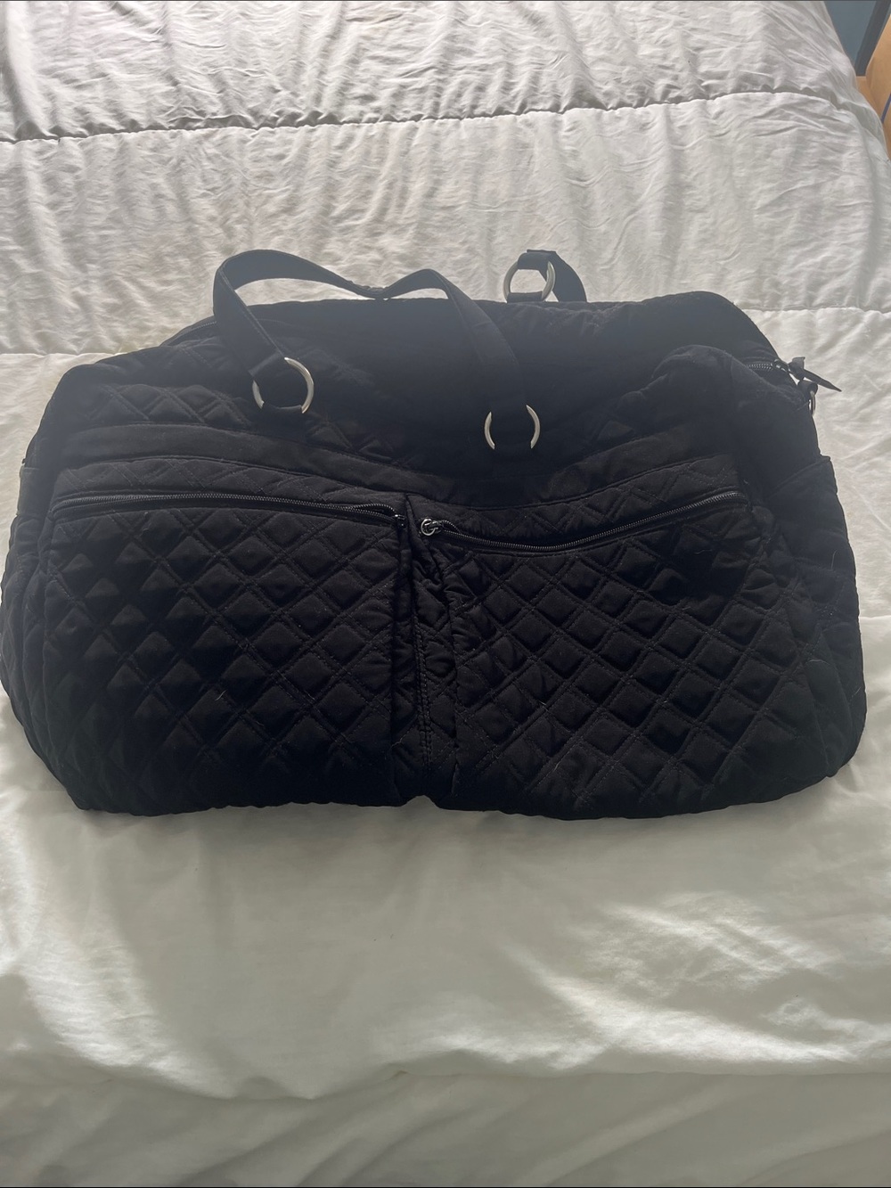 Vera Bradley Black Quilted Travel Duffel